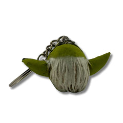 Llavero Cabeza Yoda Cabello Blanco
