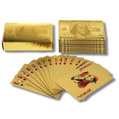 Baraja de Cartas Doradas de Lujo con empaque