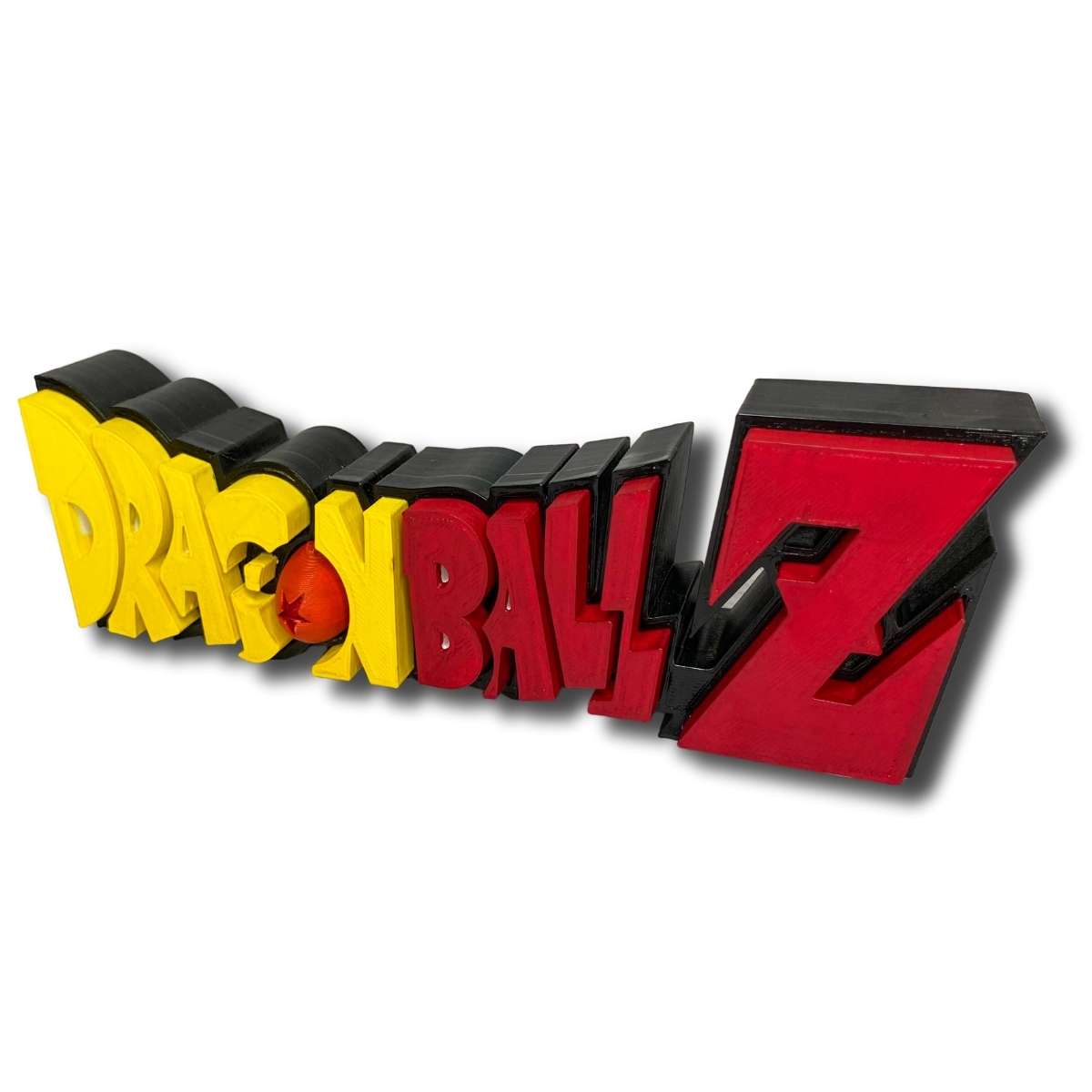 Letrero en Impresion 3D de Dragon Ball Z Vista Frontal