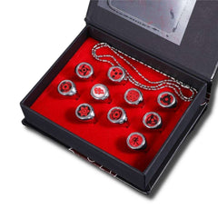 Set 10 Anillos Naruto en Caja