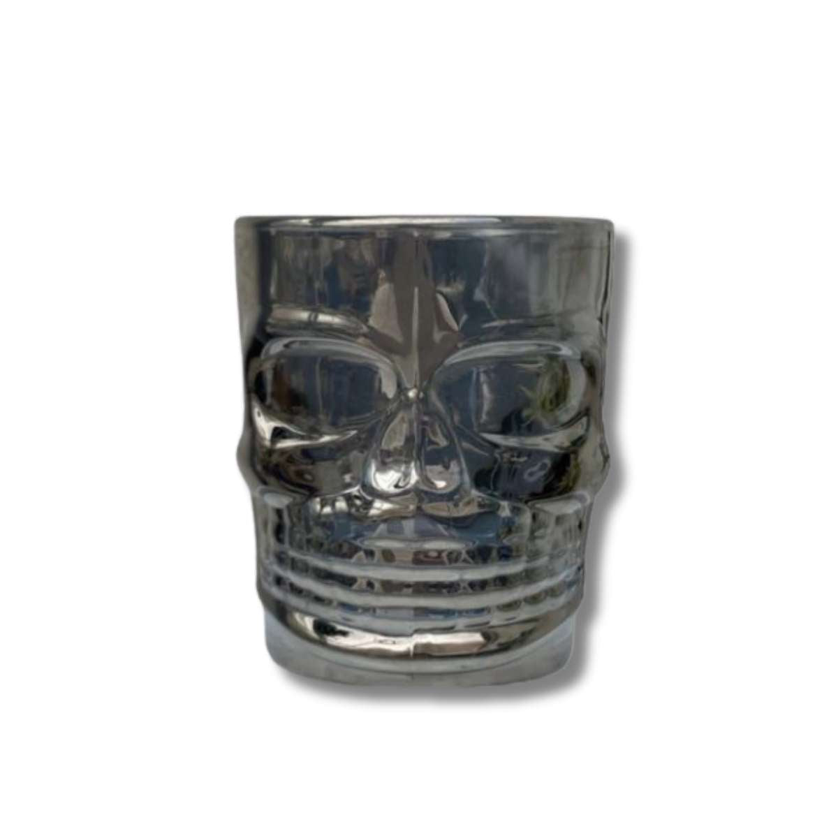 1 Vaso Whiskero Calavera 290 ml Negro (Unidad o Set x 6)