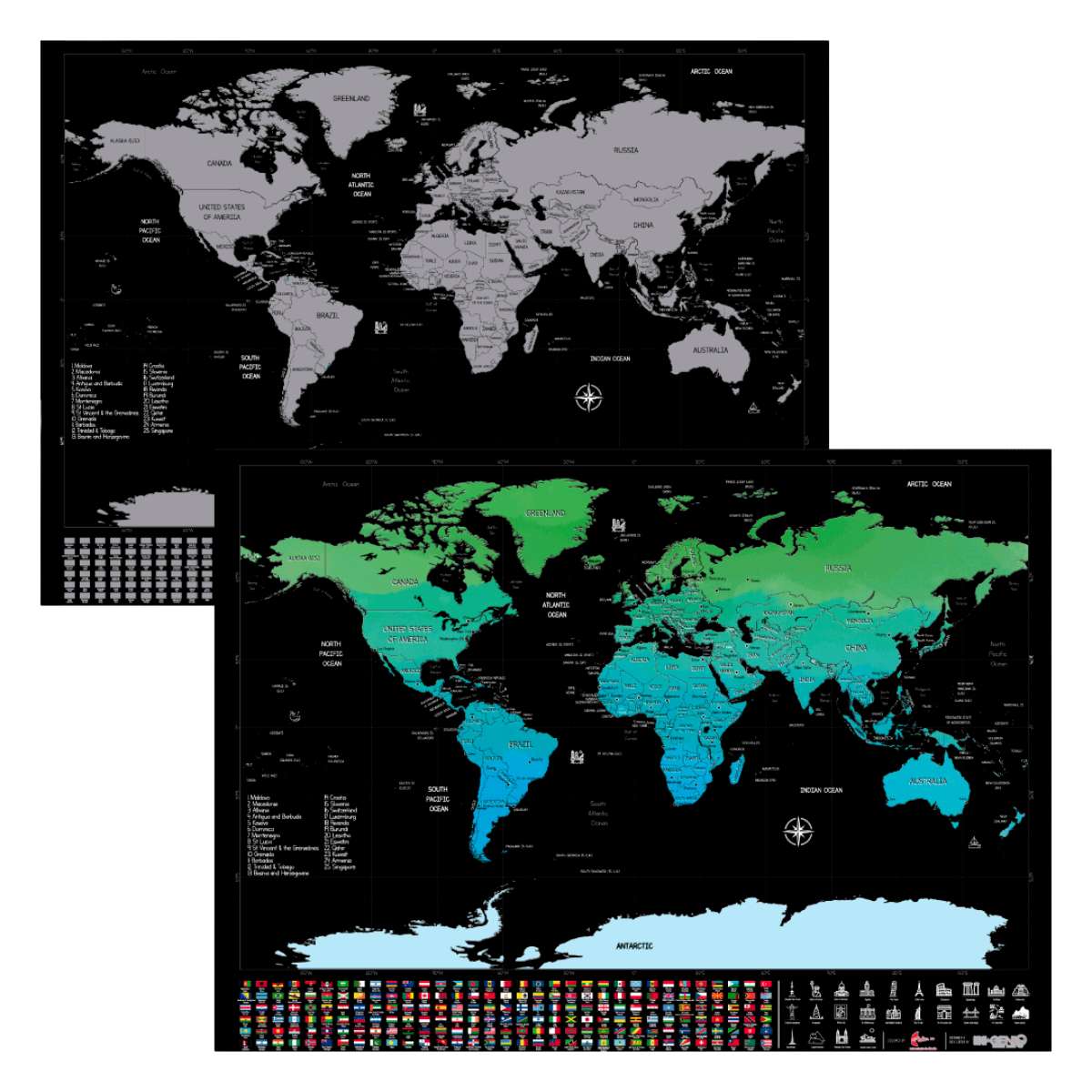 Mapa Semi Raspado Países