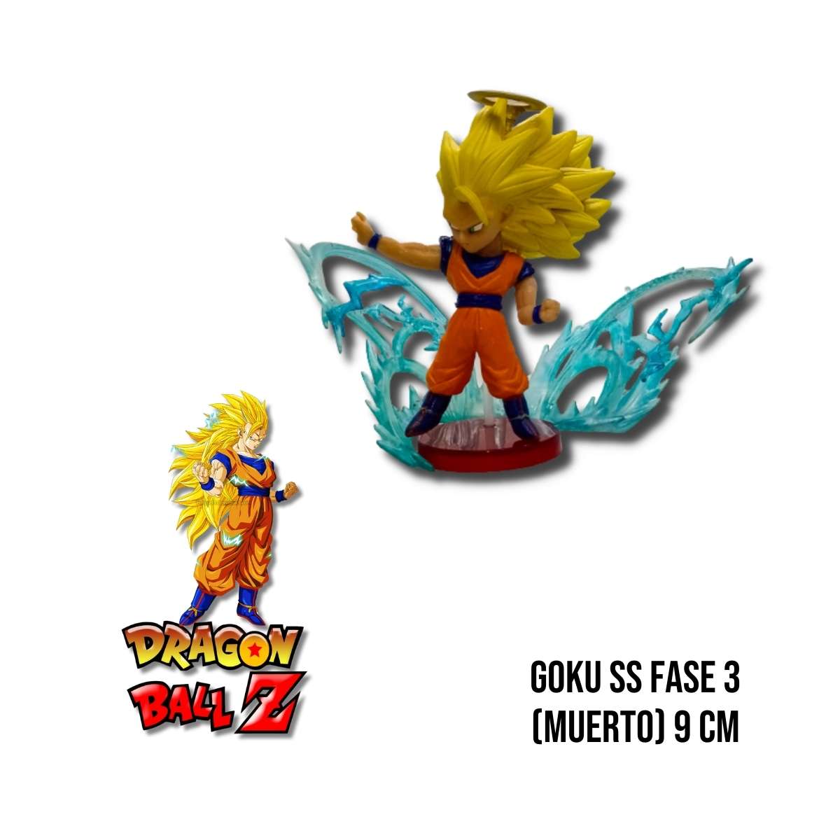 Figura Goku Super Saiyajin Fase 3 (Muerto) 9 CM De Dragon Ball