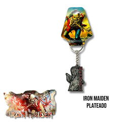 Llavero Metálico Iron Maiden Plateado