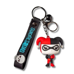 Llavero o Colgante Mochila Cute Harley Quinn Traje Rojo y Negro