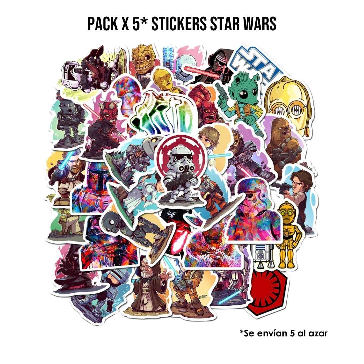 Pack x 5 Stickers Star Wars