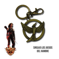 Llavero Metálico Sinsajo Los Juegos del Hambre con Katniss Everdeen