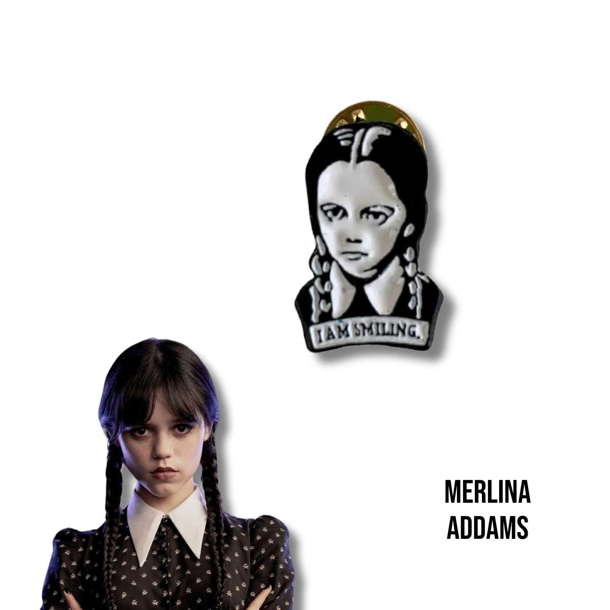 Pin Metálico Merlina Addams