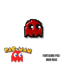 Pin Metálico Fantasma Pac-Man Rojo