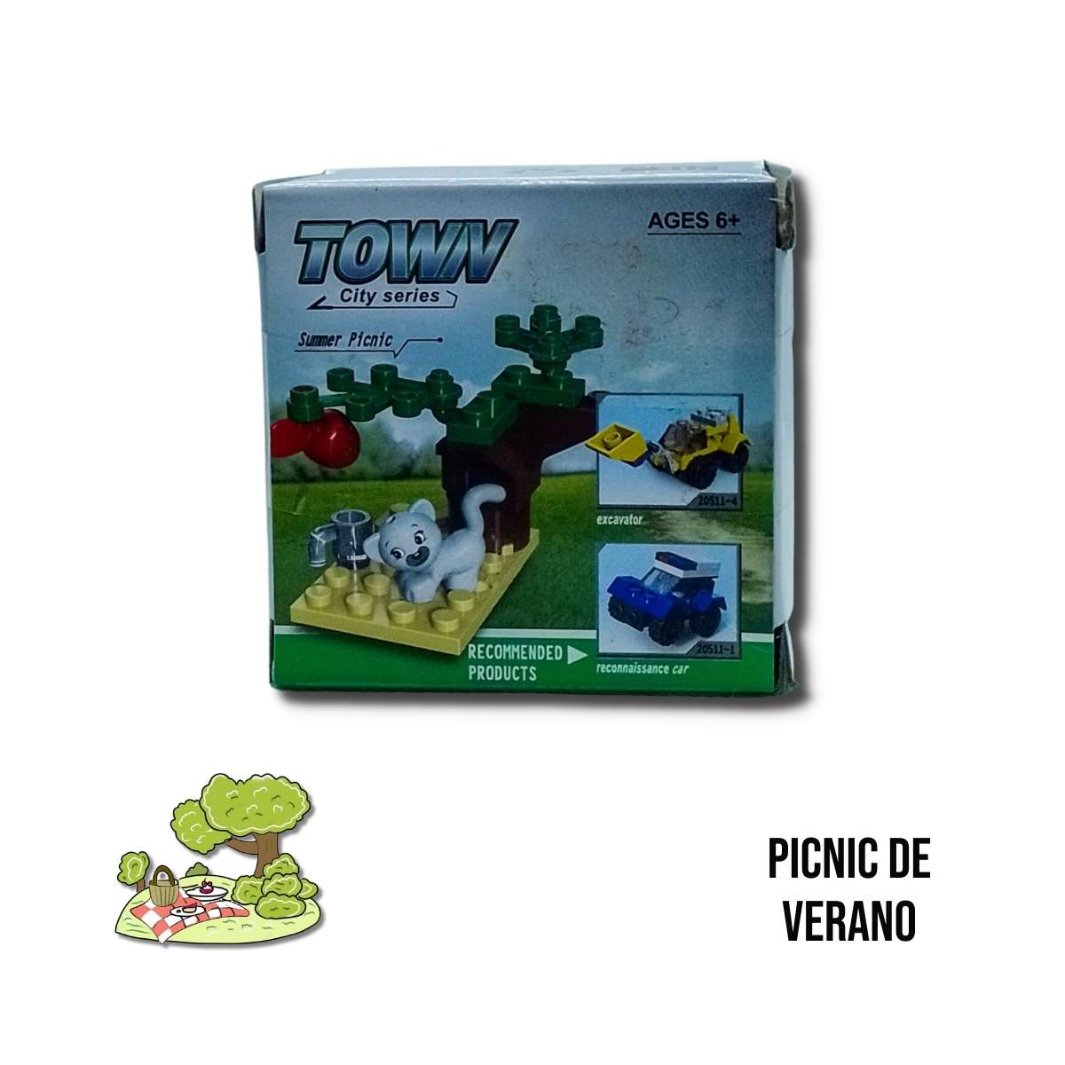 Picnic de Verano Serie Ciudad Tipo Lego en caja vista frontal