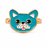 Anillo Bulldog Azul