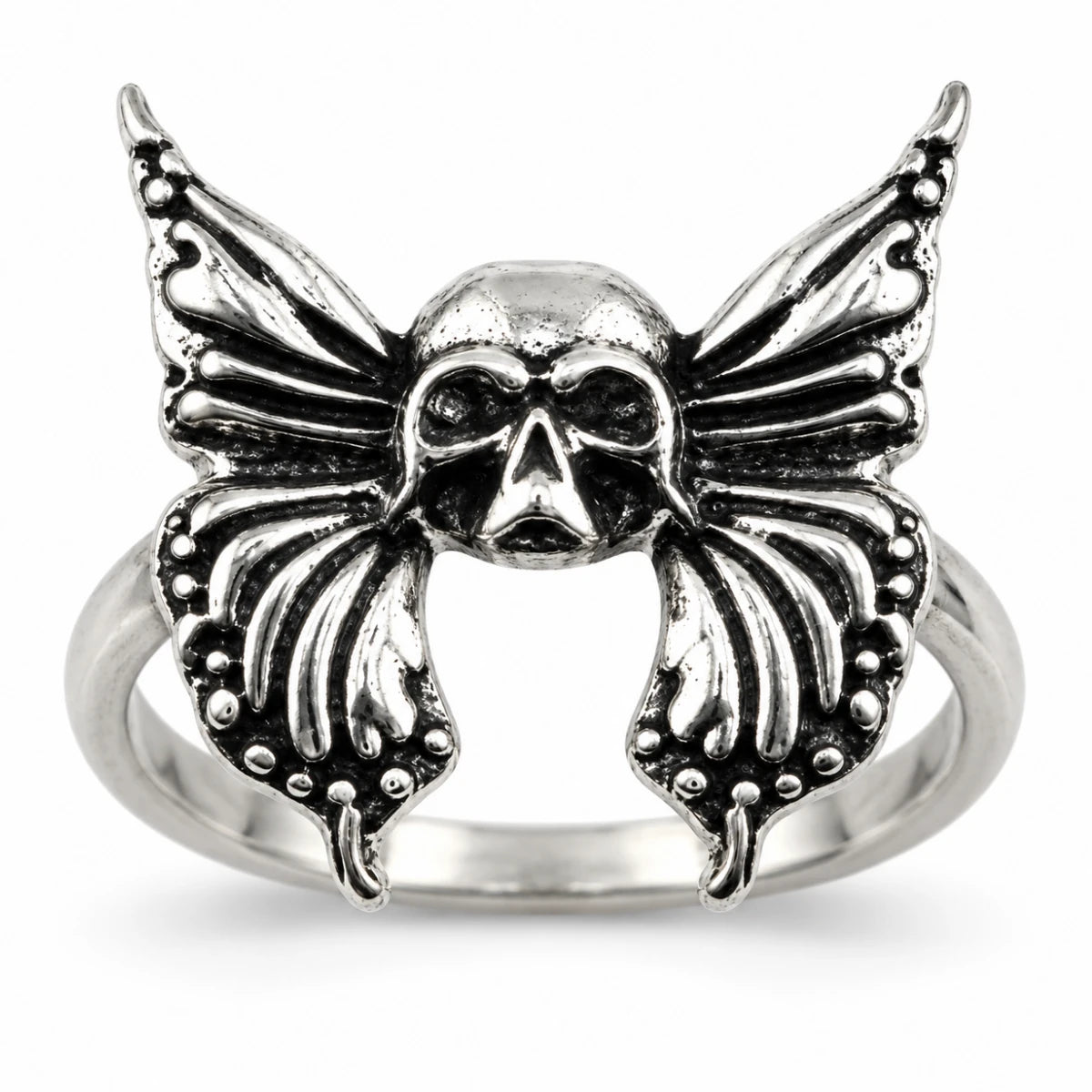 Anillo Calavera Mariposa