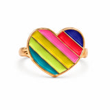 Anillo Corazón Arcoíris