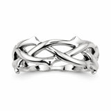 Anillo Espinas Entrelazadas Plateado