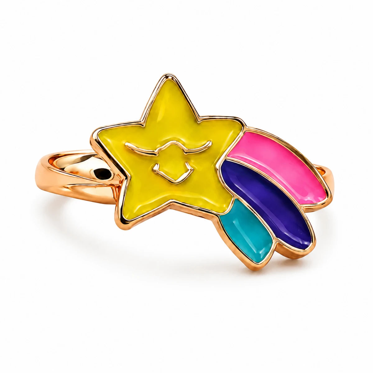 Anillo Estrella Fugaz Sonriente