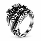 Anillo Garra de Dragón Plateado