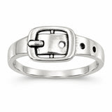 Anillo Hebilla Plateada