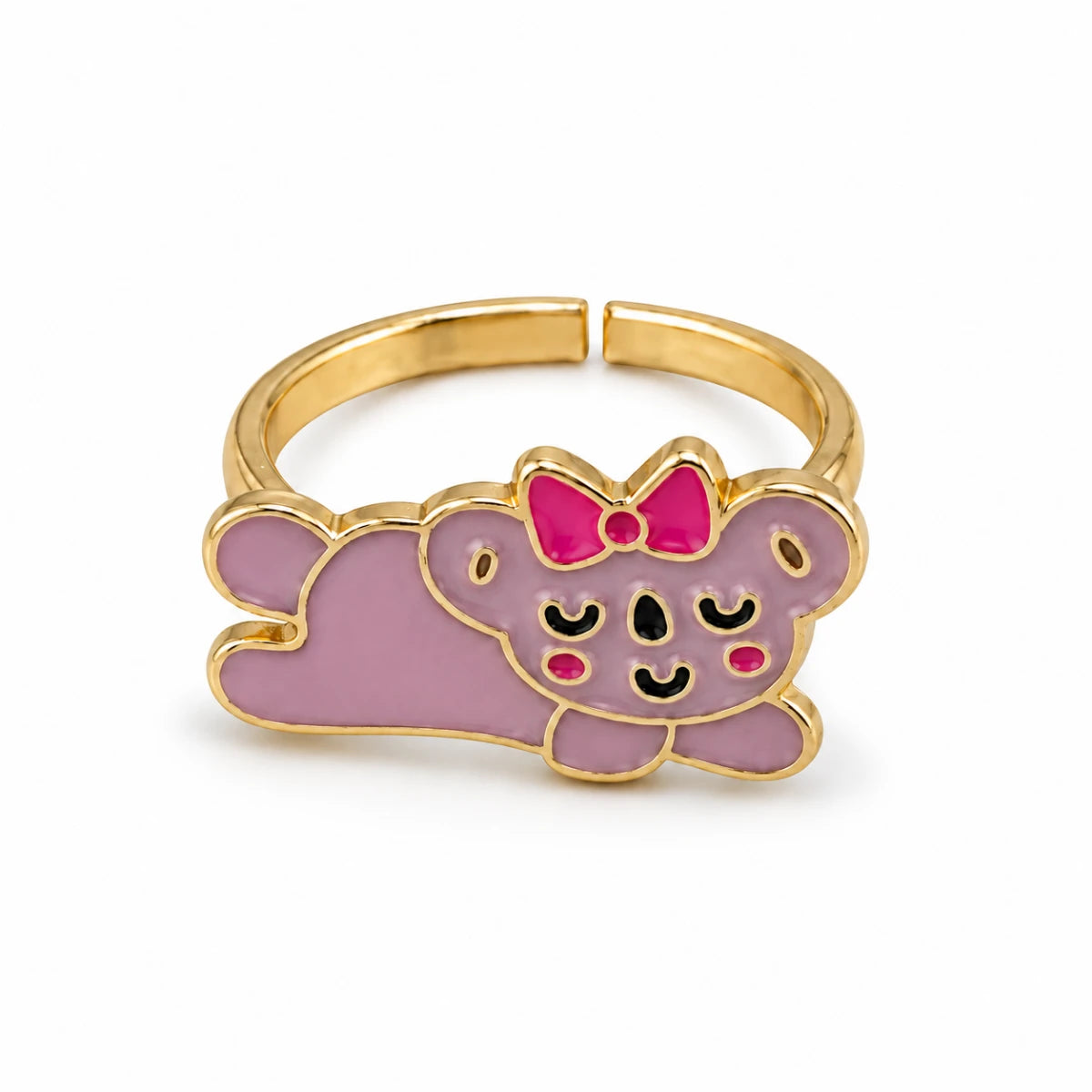 Anillo Koala Rosa con Lazo