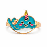 Anillo Narval Kawaii Turquesa