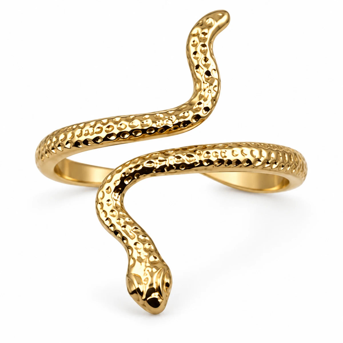 Anillo Serpiente Constrictor Dorada