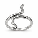 Anillo Serpiente Constrictor Plateado