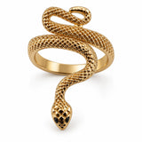Anillo Serpiente Enroscada Dorada