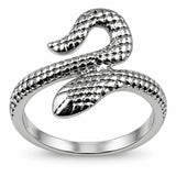 Anillo Serpiente Plateada Constrictor 