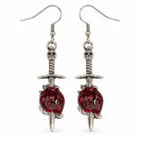 Aretes Espada con Corazón Anatómico