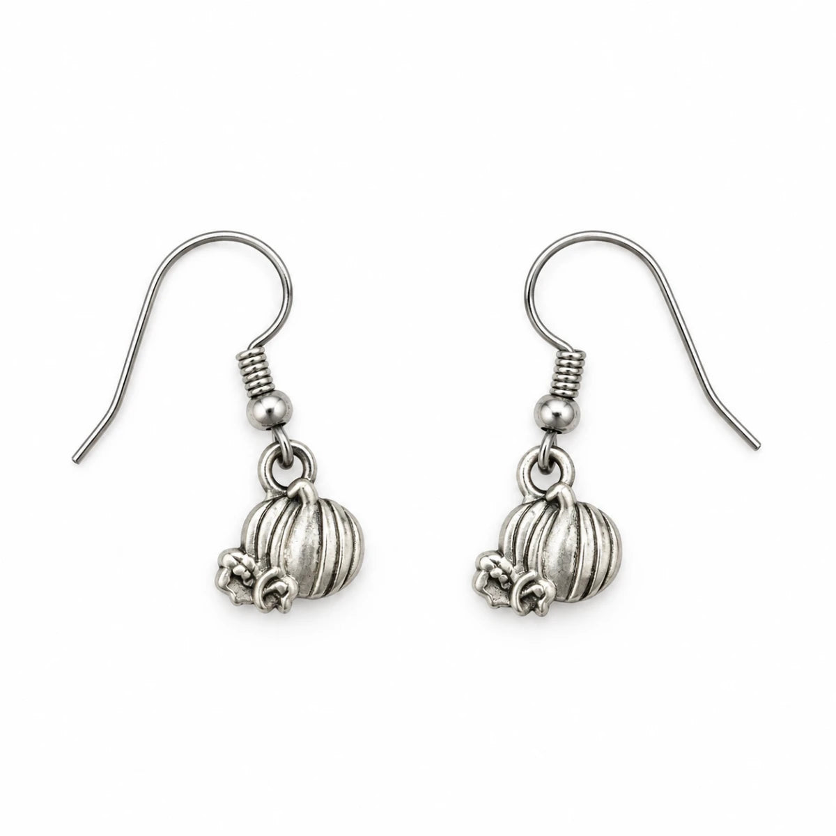 Aretes Metálicos Calabaza con Flores