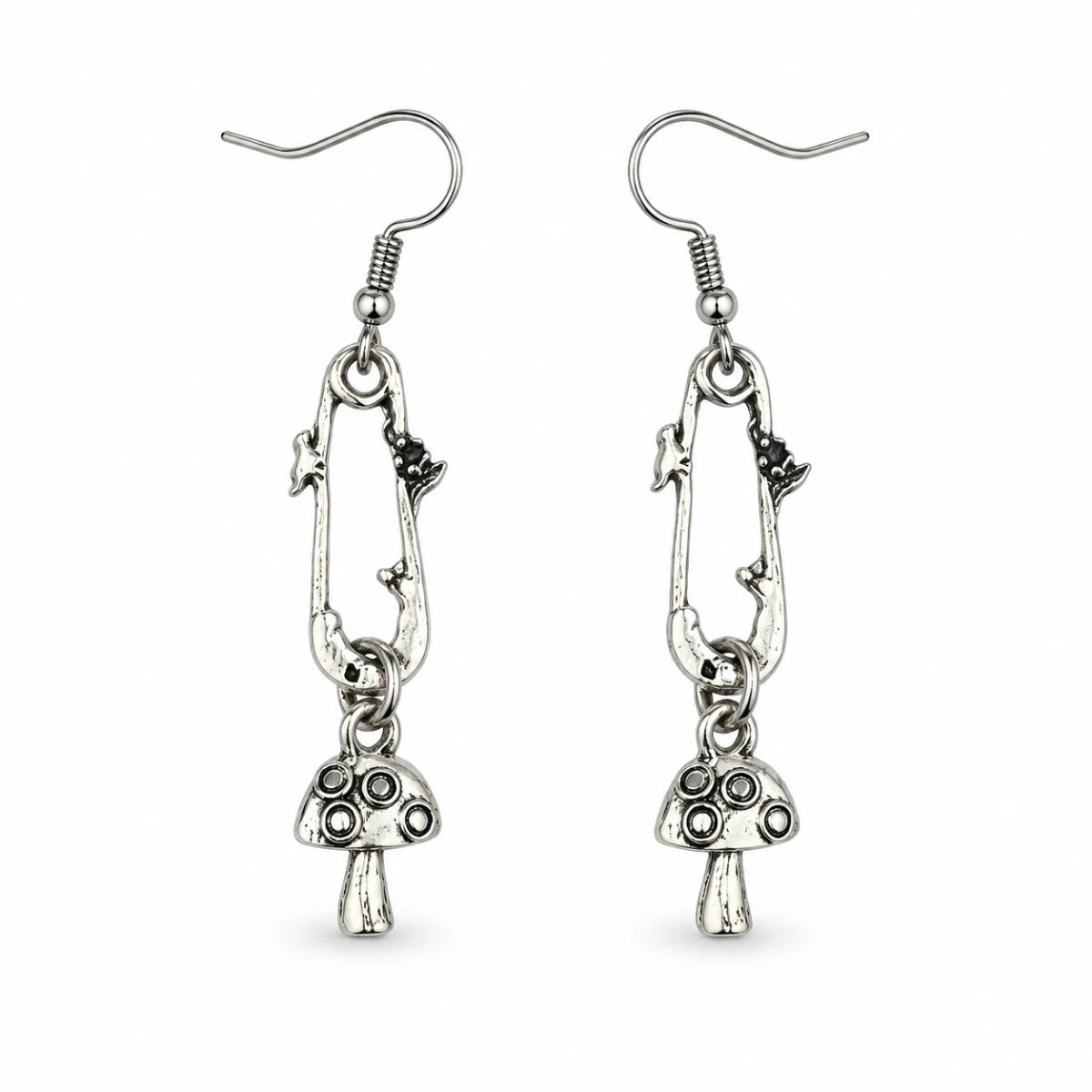 Aretes Metálicos Hongo