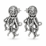 Aretes Pulpo Plateado
