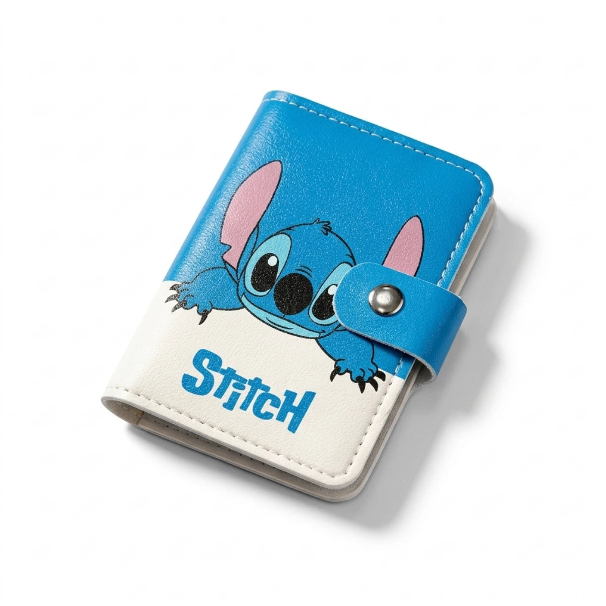 Billetera Stitch Azul y Blanca