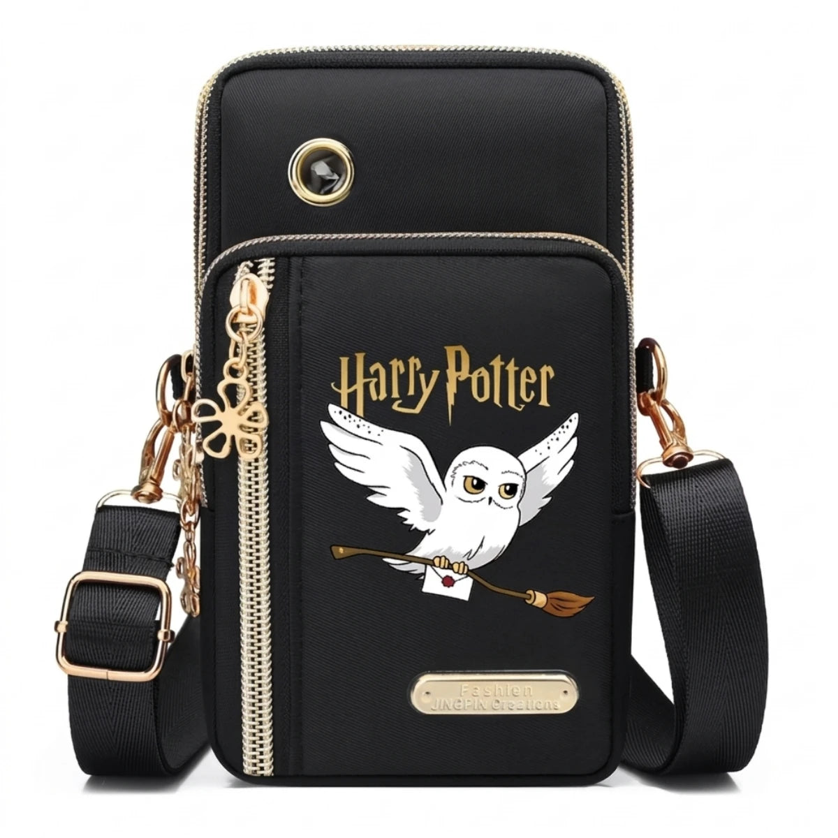 Bolso Bandolera Harry Potter Hedwig Negro