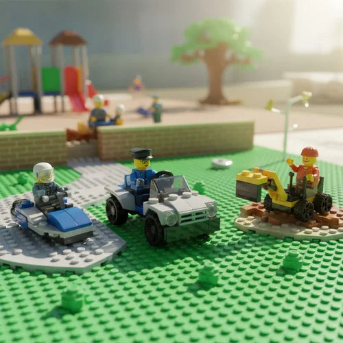 Coche de Policía Espía Serie Ciudad Tipo Lego