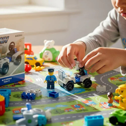 Coche de Policía Espía Serie Ciudad Tipo Lego