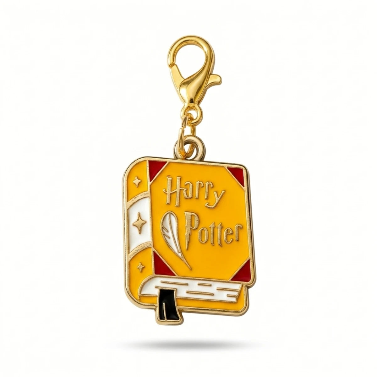Colgante Metálico Libro Harry Potter Hufflepuff