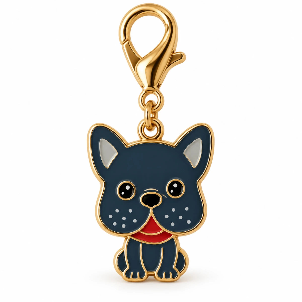 Colgante Metálico Perrito Bulldog Francés Negro