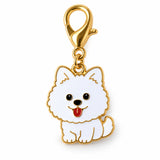Colgante Metálico Perrito Pomerania Blanco