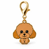 Colgante Metálico Perrito Poodle Café