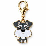 Colgante Metálico Perrito Schnauzer Gris