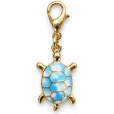 Colgante Metálico Tortuga Mármol Azul Cielo