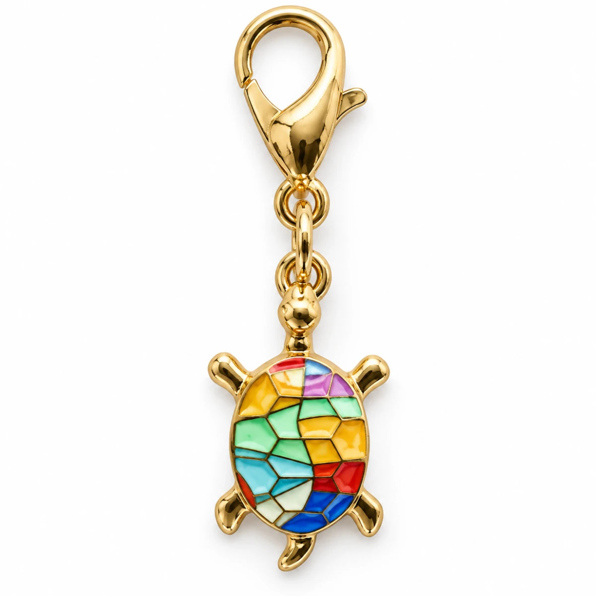 Colgante Metálico Tortuga Mosaico Multicolor