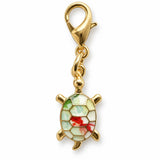 Colgante Metálico Tortuga Mosaico Verde y Rojo