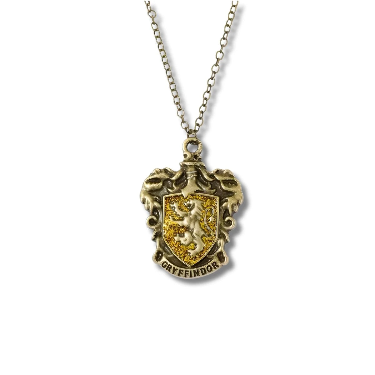 Collar Metálico Escudo Gryffindor Relieve Antiguo