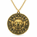 Collar Piratas del Caribe Medallón Calavera Azteca