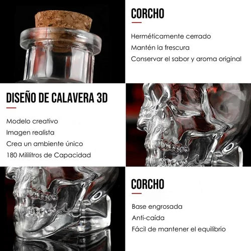 Decantador Calavera 180 Mililitros