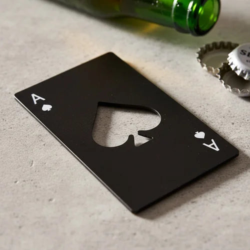 Destapador Carta Póker Negra