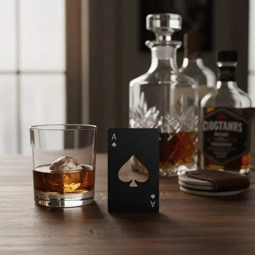 Destapador Carta Póker Negra