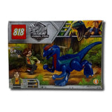 Dinosaurio Azul Serie Animal Park Tipo Lego en caja vista frontal
