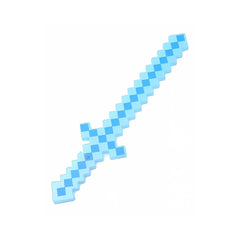 Espada Minecraft Pixel Diamante Led Sonidos Azul